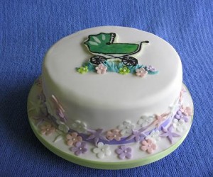 Baby Girl Shower Cake