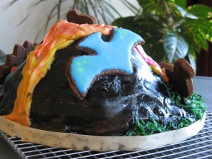 Erupting Volcano Birthday Cake