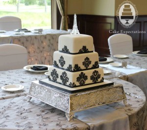 Damask Wedding Cake
